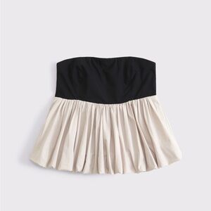 Abercrombie&Fitch Strapless Bubble Hem Top